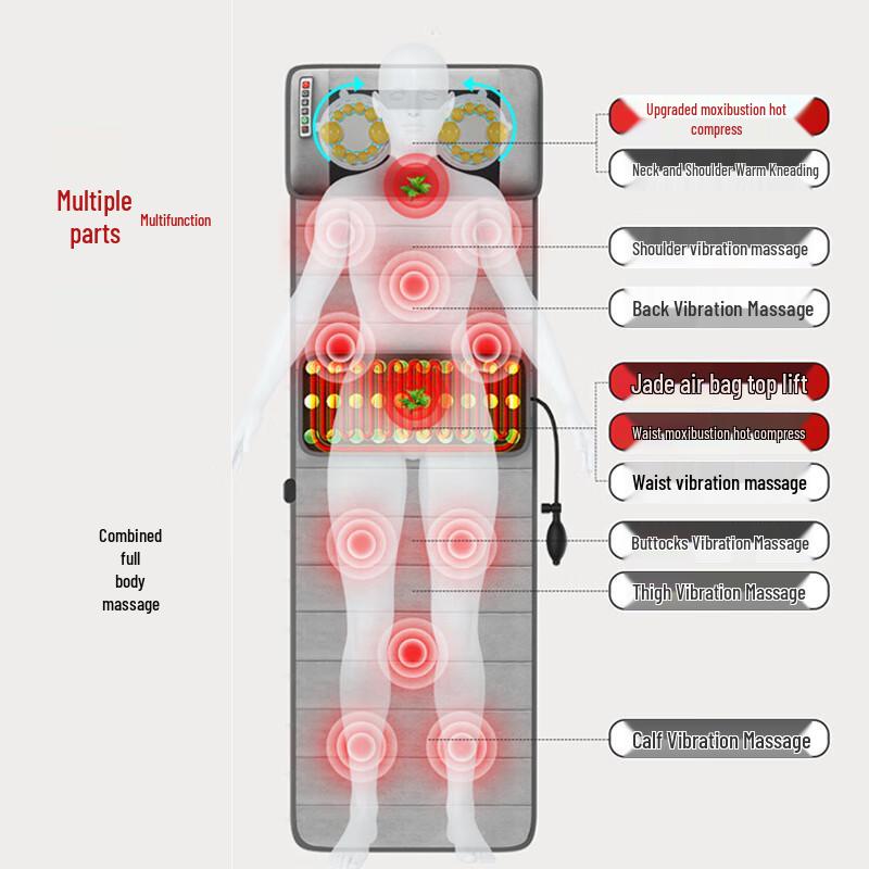 Full Body Electric Massage Mat with Heat and Airbags