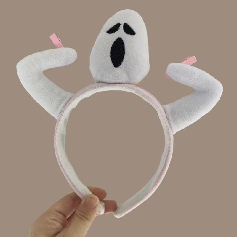 Makeup Party Costume Funny Specter Hairband with Bangs Clip Headwear Bangs Clip Creative Headband for Makeup