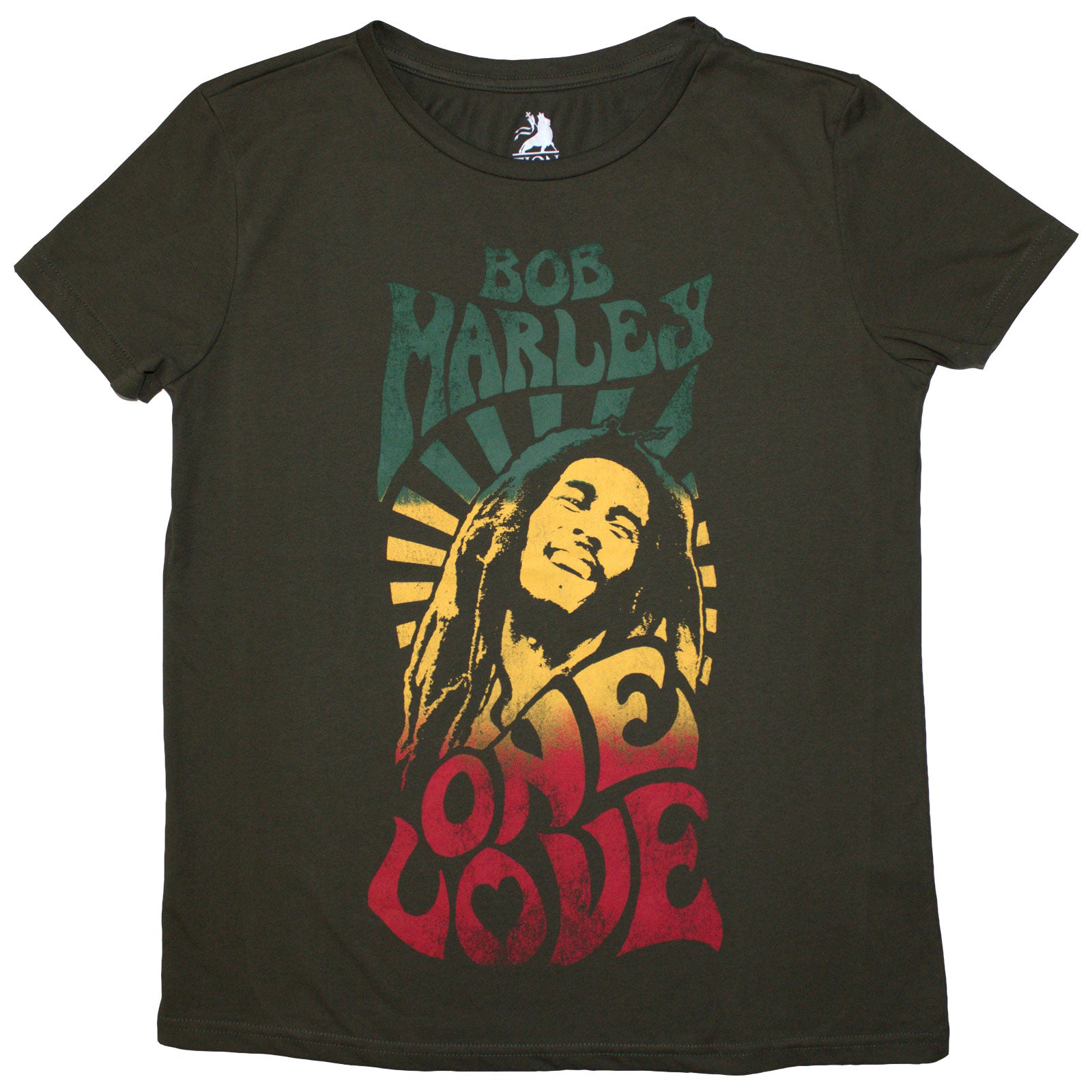Bob marley ladies slim fit tshirt one love gradient official new L