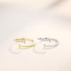 S925 Sterling Silver Double T Open Women's Ring - Korean Style, Minimalist, Luxury Feel, Niche Design.