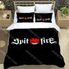 S-Spitfire Fashion Trendy Print Three-piece Set Suitable For Kids Or Adults Quilt Cover Pillowcase Bedding Set Birthday Gif