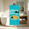 Cartoon Cute Black Puppy Fruit Towel Microfiber soft Beach Towel for Travel Fitness Sauna Bathing Camping