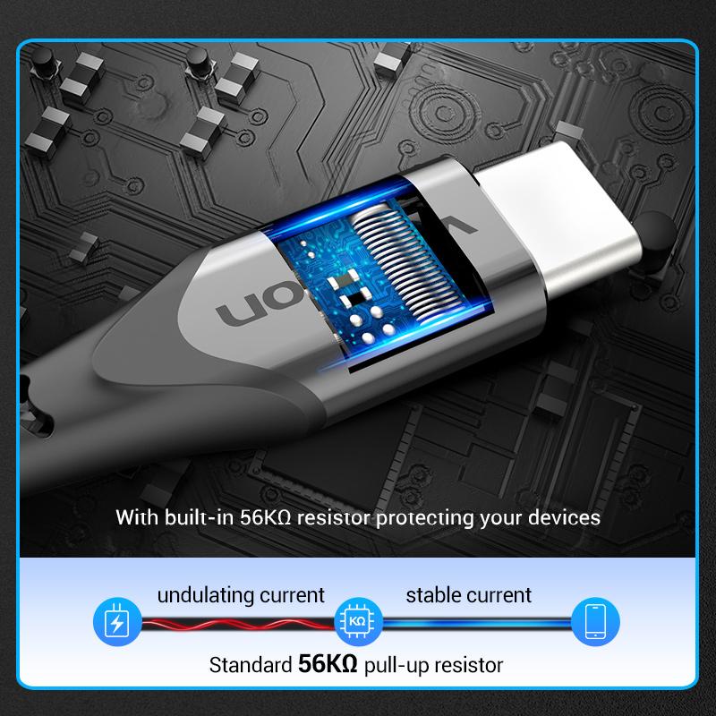 Cavo Vention USB Tipo C per Samsung Poco S21 Ricarica Rapida 3A Caricabatterie USB C Cavo Dati per Redmi 8 Cavo Tipo-C
