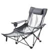 Reclining Camping Chair, 4 Adjustable Positions, Portable Folding Lounger for Adults, Mesh Beach Chair with Headrest & Foot Rest, Supports 220 lbs,