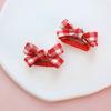 Pet Hair Clip Adorable Elegant Plaid Print Pet Cat Dog Bowknot Hair Bows Pet Supplies
