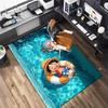 Starring the Japanese cartoon ONE PIECE Monkey D. Luffy carpet is suitable for living room and bedroom doormats office balcony decorative carpet V21