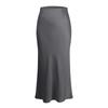 Women's Casual High Waist Pleated A-Line Midi Skirt With Pocket Weekend Skirts