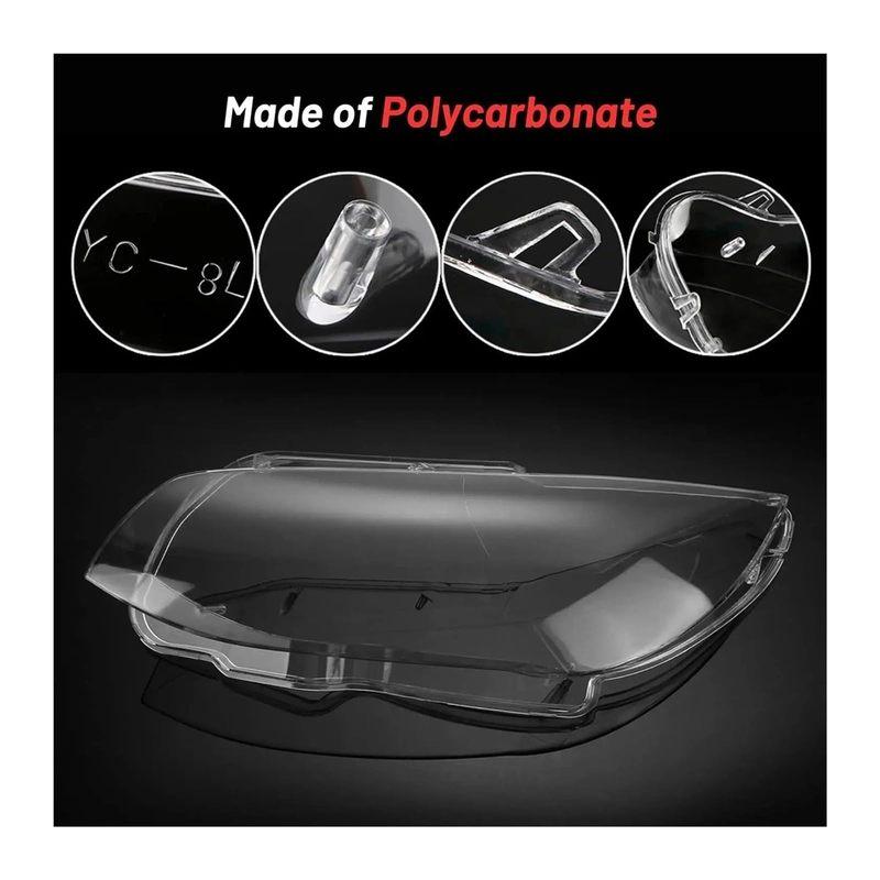 Car Headlight Cover Lens Cover Shell For BMW E92 E93 Coupe M3 328i 335i Cabrio 2006 2007 2008 2009 2010 Headlamp Lampshade Cover