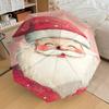 Santa Claus Christmas Festival Gift Umbrella - Automatic Opening & Closing, Foldable Design, Iron Frame, Outdoor Use, Suitable for Fans, Tra