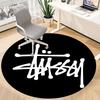 1PC Stussy Office Round Rug, Non-slip, Soft and Durable Office Rug for Interior Decoration, Perfect for Office, Beautiful Decoration