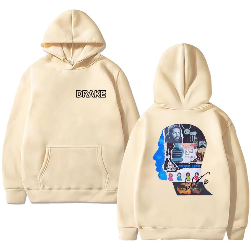 Rapper Drake Abums For All The Dogs Double Sided Graphics Hoodie Men women vintage hip hop streetwear Unisex Fleece Sweatshirt