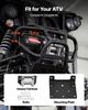 2041 kg Electric Winch, 12V DC ATV/UTV Winch with 6 mm x 12 m Steel Wire Rope, Wireless & Wired Remote Control, IP54 Waterproof, Roller Fairlead Mount