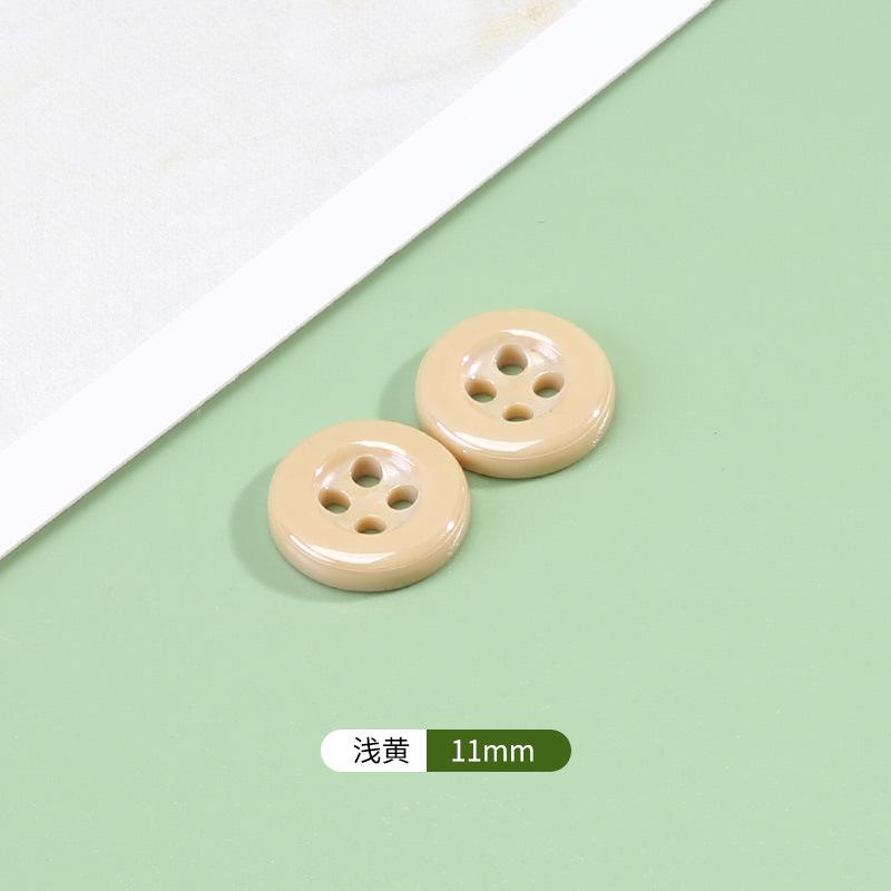 White Shirt Buttons Men'S And Women'S Clothes Shirt High-End Ceramic Buttons Versatile Round Black High-End Button Accessories