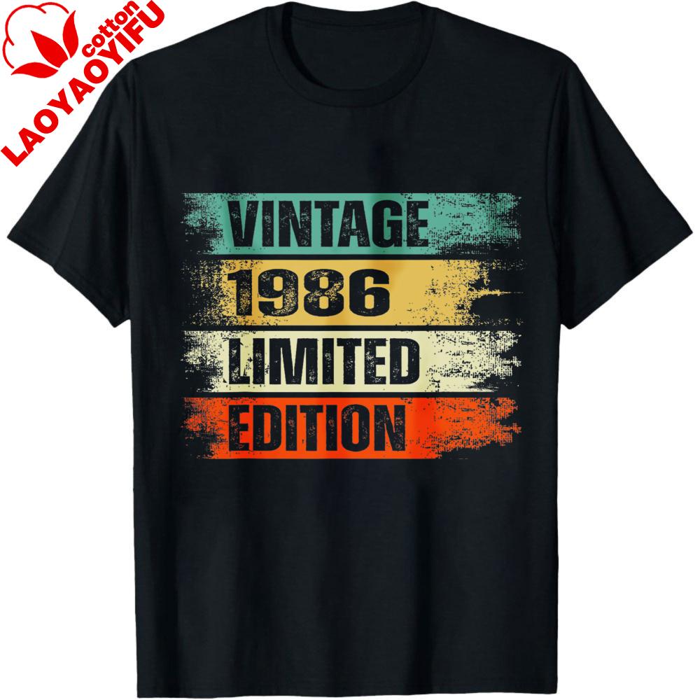 Maglietta Intage 1986 Regalo per 38° Compleanno per Uomini Donne Retro 1986 40° Compleanno Edizione Limitata T-shirt Grafiche Abbigliamento Uomo