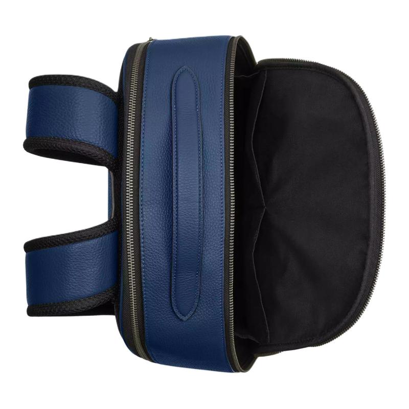 COACH ETHAN 32 Letter Logo Silver Hardware Pebbled Leather Backpack Large Men's Dark Blue