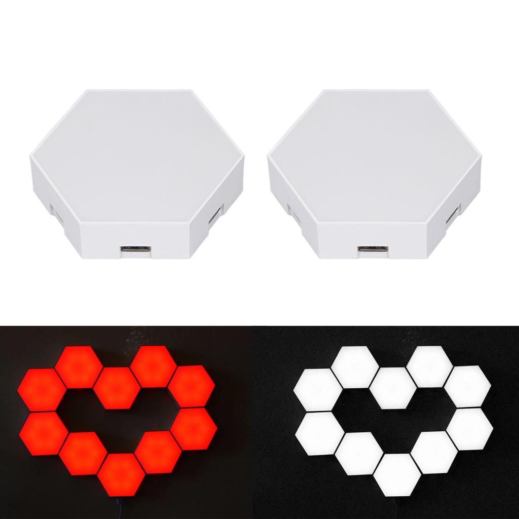 12 Set Hex Wall Light LED Smart Touch Sensitive Remote Control Geometric Modular Assembled RGB Color