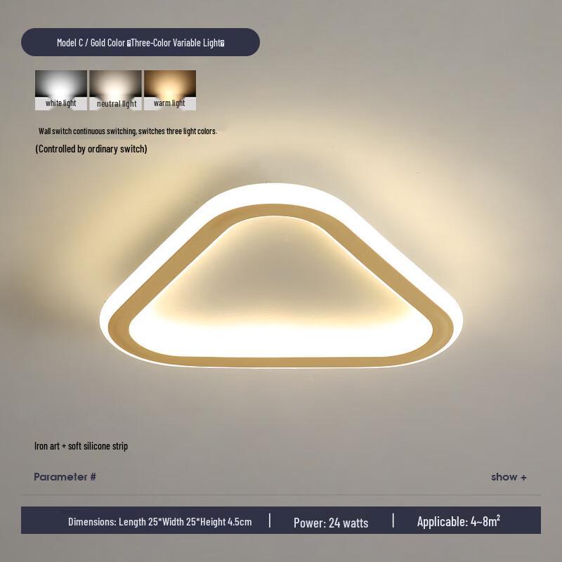 

Gold Triangular 20cm Human Sensor Corridor Light