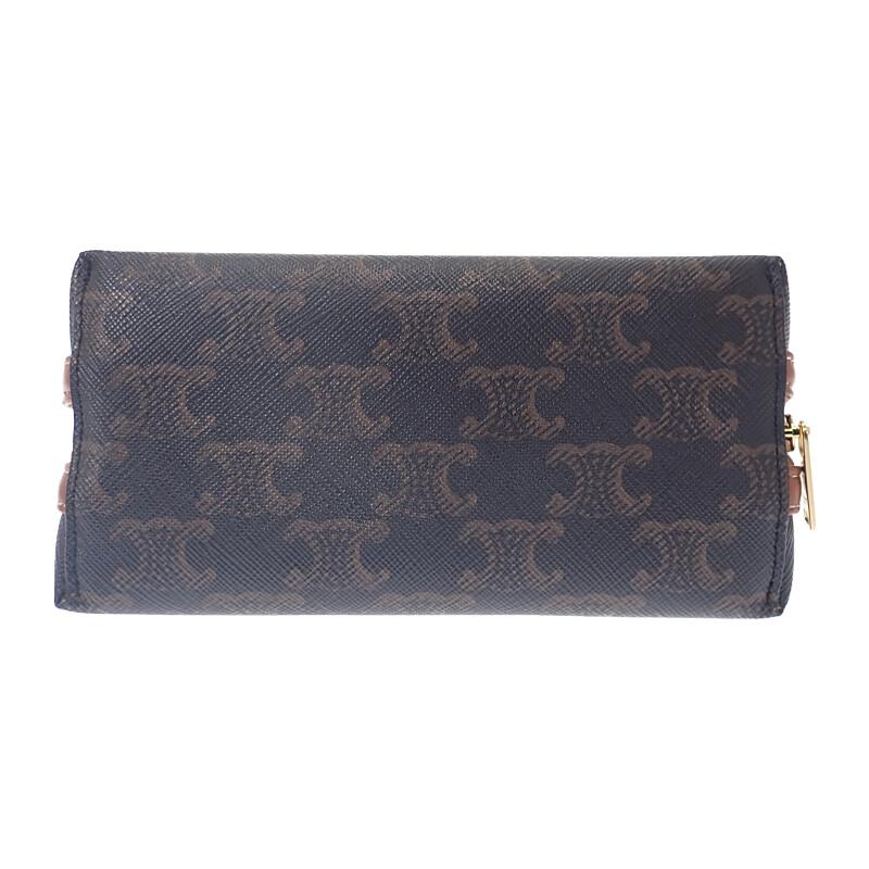 CELINE  10E382EGK.14ML Shoulder Bag Brown PVC Women