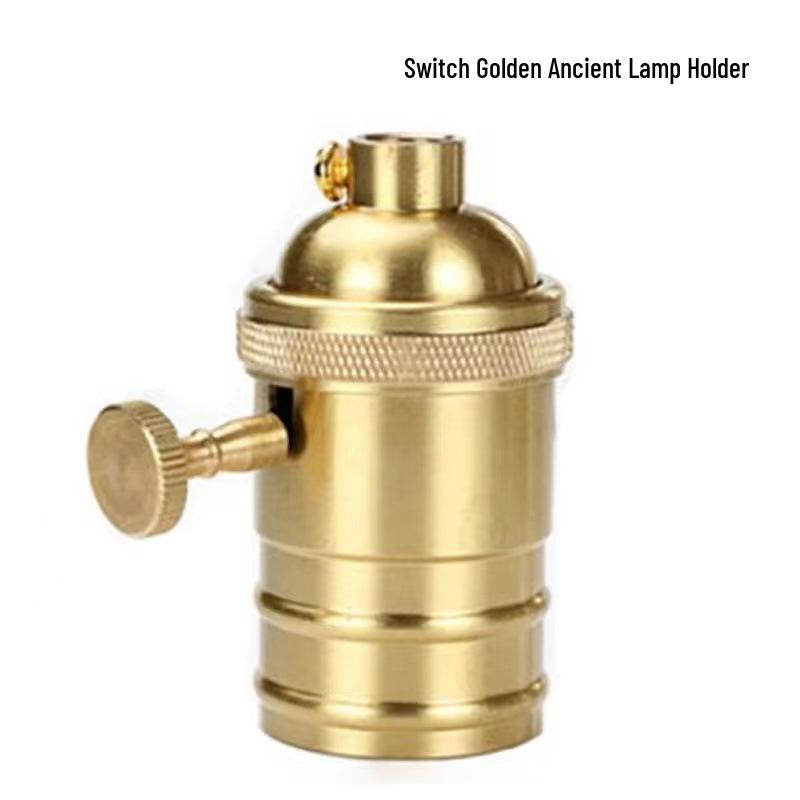 Retro Edison Antique Copper Lamp Socket E26/E27 Brass DIY Pendant Holder