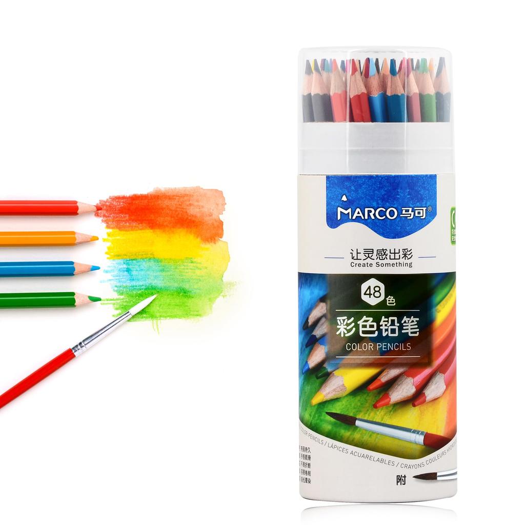 Marco Colored 72 Colored Pencils for Coloring 72 Hexagonal Colored 72 Good Wooden Colored Pencil Coloring Colored Portable Colored Colors Oil-Based