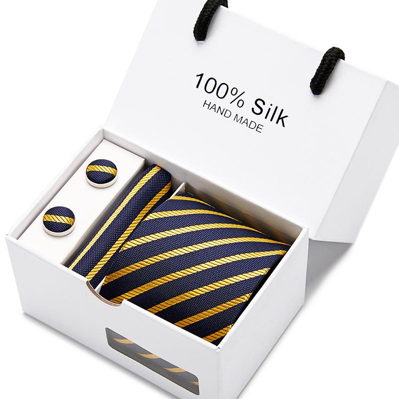 

2024 Мужской Галстук Подарочная Коробка 5-Предметный Набор Галстук Карман Полотенце Шарф Манжета Заводская Цена