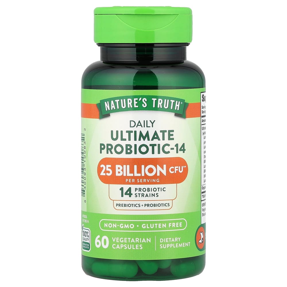 Nature's Truth Ultimate Probiotic-14, 25 Billion CFU, 60 Vegetarian Capsules