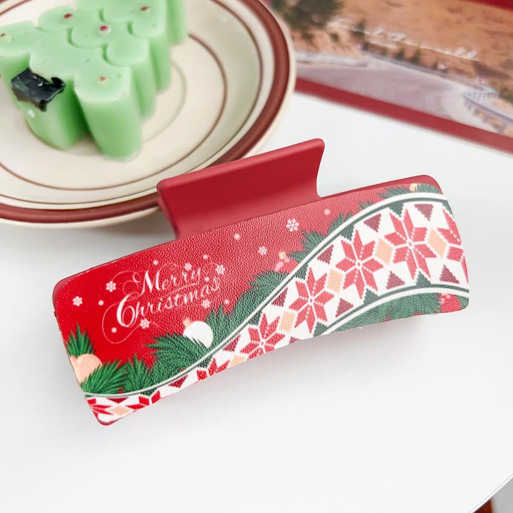 Santa Claus Christmas Festival Shark Claw Clip Hair Accessory