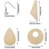 60Pcs Wooden Earring Pendant DIY Set Creative Geometric Teardrops and Cone Shaped Blank Wood Jewelry Making Accessories Crafts