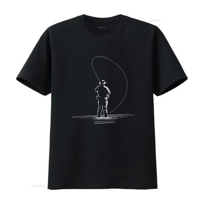 Fly Fishing T Shirt for Fisherman Outdoorsman Outdoors Hunting Sportsman Vintage Washed Unisex Fashion Designer Clothes