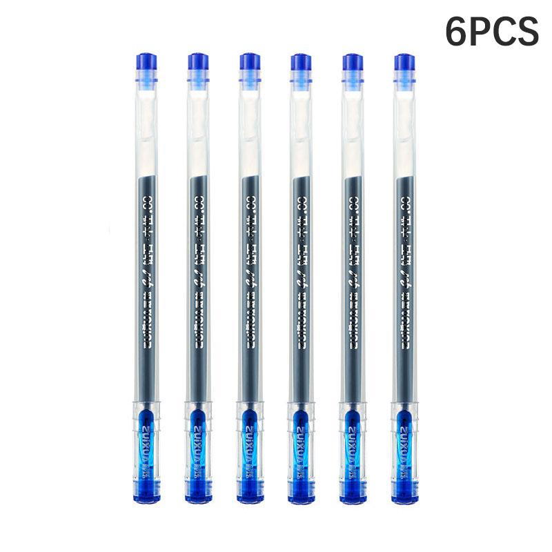 

Набор 6 шт./набор 0,38 мм Гелевая ручка с чернилами большой емкости с алмазным наконечником Черный/Синий/Красный Заправка Экзамен Подпись Письмо Школьные Офисные Принадлежности синий