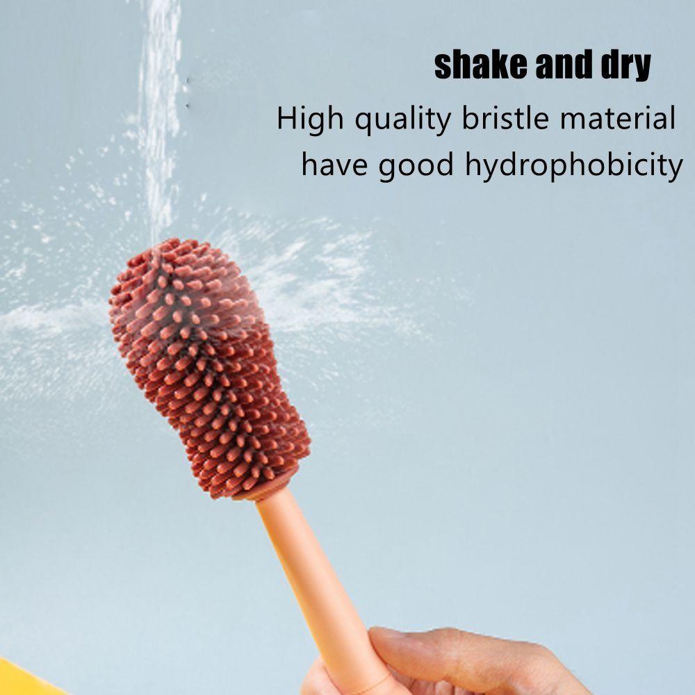 Flexible Silicone Bottle Brush Silicone Bottle Cup Scrubber Durable Bottle Brush Set  Home