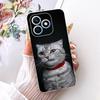 For Honor X8d 4G Case Cute Cat Luxury Flowers Painted Cover Soft Slim Phone Case For Honor X8d X 8d HonorX8d 4G Back Cover Coque