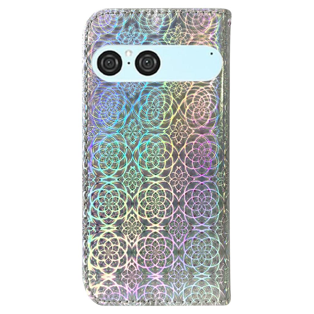 For Sony Xperia 10 VII Stand Case Dazzling Flower Leather Phone Cover with Wrist Strap