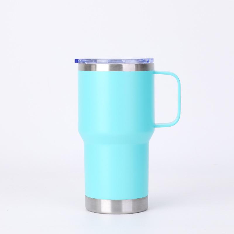20oz/30oz Stainless Steel Car Thermos Bottle Tumbler with Handle Lid Insulated Travel Coffee Mug Double Wall Keep Drink Hot/Cold