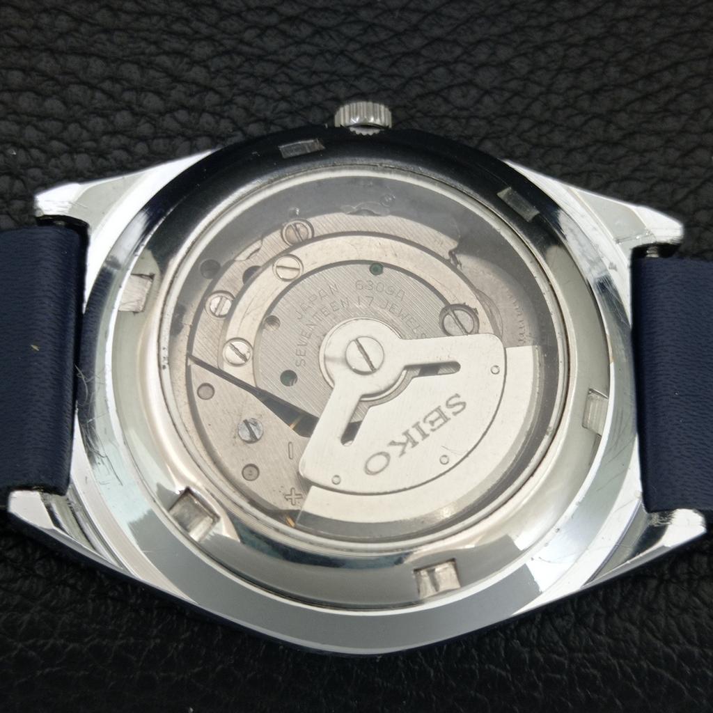 VINTAGE REFURBISHED SEIKO 5 AUTOMATIC 6309A JAPAN MENS BLUE DIAL WATCH a444461-1
