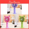 Cute Cartoon Round Ear Solid Base Stand Fan Lithium Battery Operated Handheld Rechargeable Fan