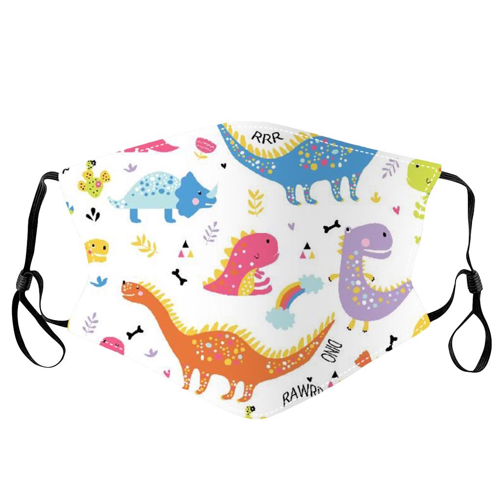 

Детская моющаяся дышащая хлопковая маска для рта и лица с мультяшным принтом оранжевый