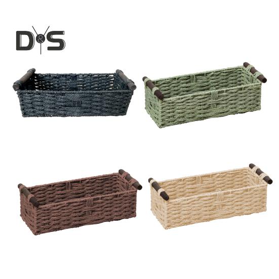 Rechteckiger Aufbewahrungskorb mit Griff, großes Fassungsvermögen, Mehrzweck, handgefertigt, dekorativ, geflochtener Korb, Dekoration