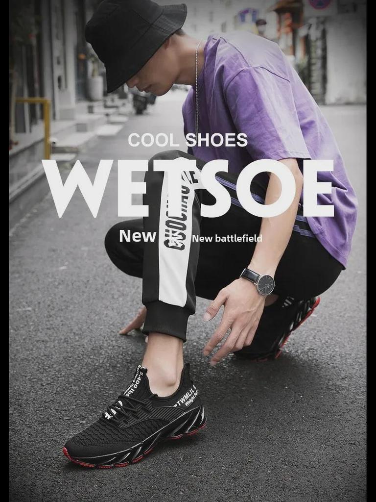 Zapatos Casuales de Moda para Hombre Otoño 2025 Transpirables Tejido Volador Estilo Blade