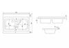 Kitchen sink 60x80 cm, 2-bowl + FREE SIPHON
