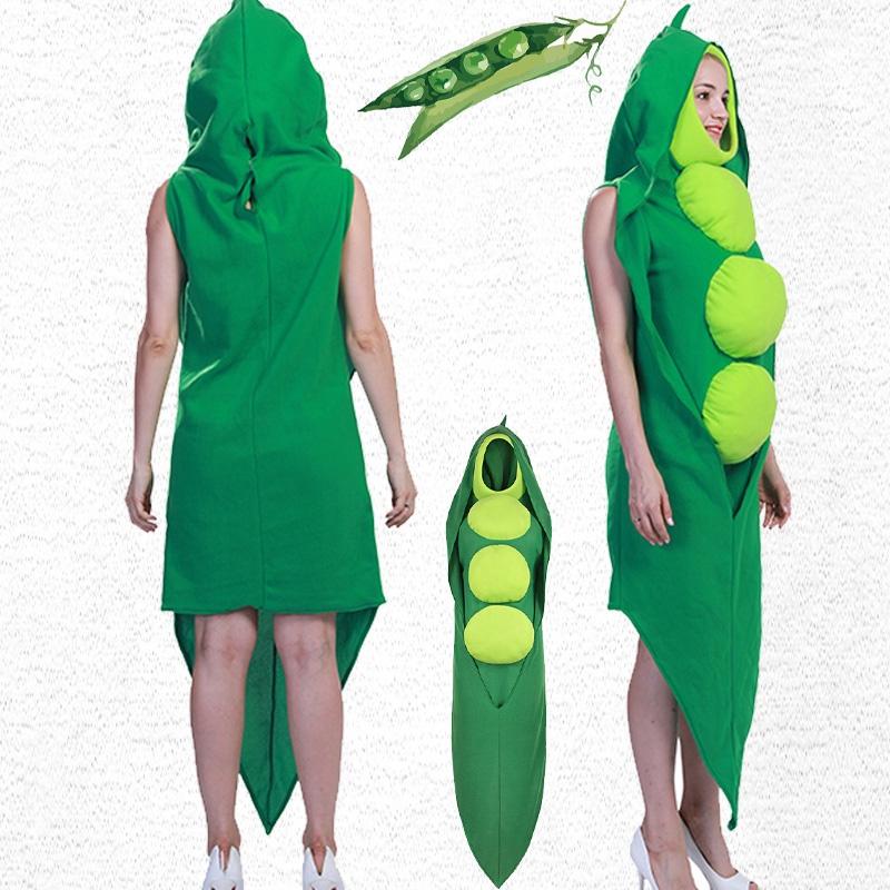 Falei Festival Vegetable Cos Stage Costume For Halloween Party Cosplay Food Pea Roleplay Outfit