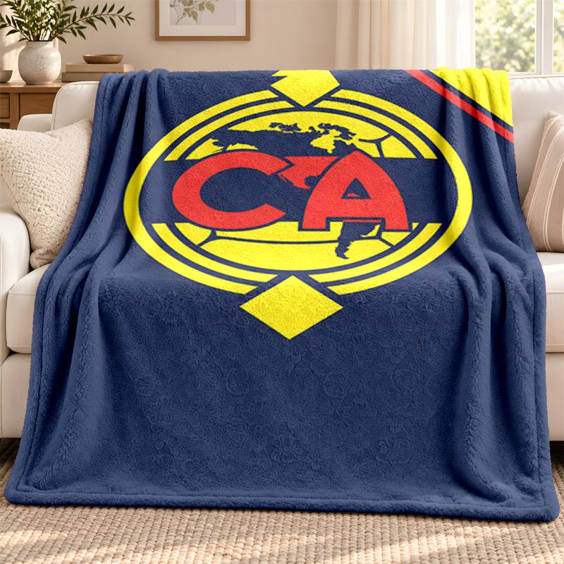 Club America Blanket Flannel Blanket Soft Cozy Plush Throw for Sofa Bed Lightweight Home Decoration Outdoor Camping