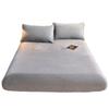 Solid Colour Soft Warm Thick Velvet Fitted Fitted Sheet Non Slip Mattress Cover Adjustable Protector Soft Bed Sheet with Elastic