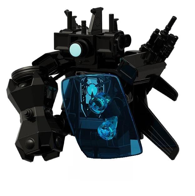 Mini Skibidi Toilet Man Figure Anime Building Block Toys Tvman Plus Titan Cameraman Speakerman Bricks Model Kid Birthday Gifts