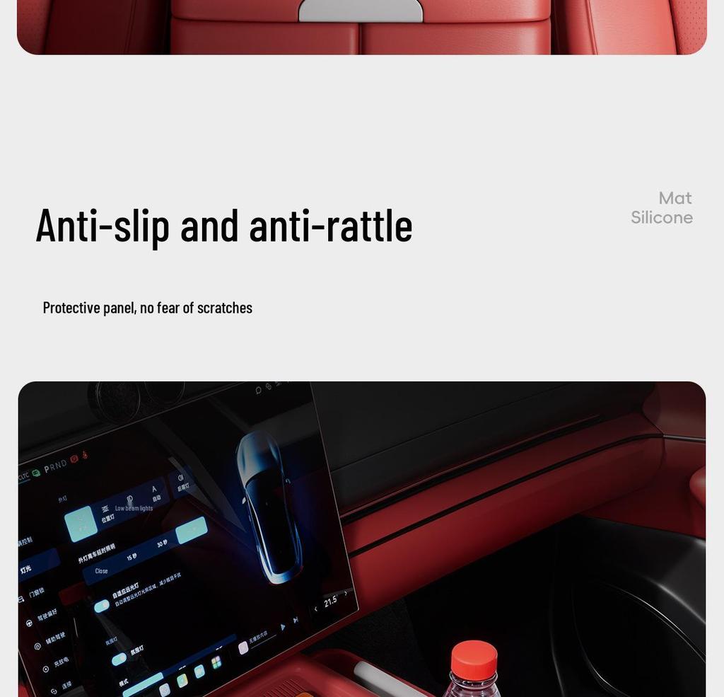 SU7 Center Console Silicone Storage Mat: Fits 25 Models, Multi-functional Full Coverage Car Accessory
