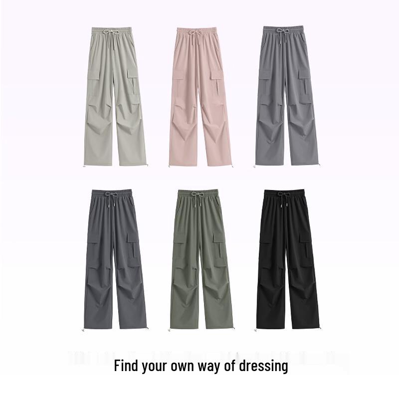 Baleno Women's High-Waist Cargo Straight-Leg Trousers