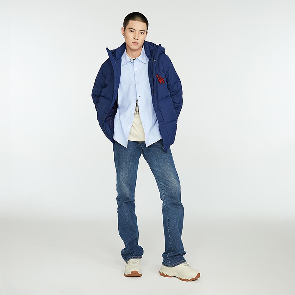 New MLB Down Jackets Unisex Navy Blue 3ADJV0236-07NYS