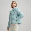 Fila White Casual Commuter Trendy Fresh Comfortable Versatile Slightly Stretchy Goose Down Warm Hooded Down Jacket Women Outerwear F11W543916FLG