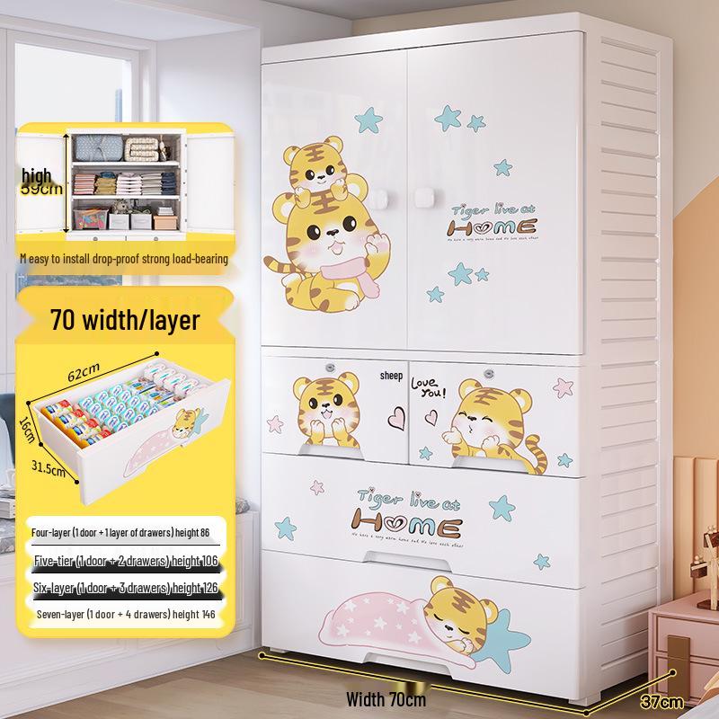Sturdy 5-Drawer Baby Wardrobe & Toy Organizer