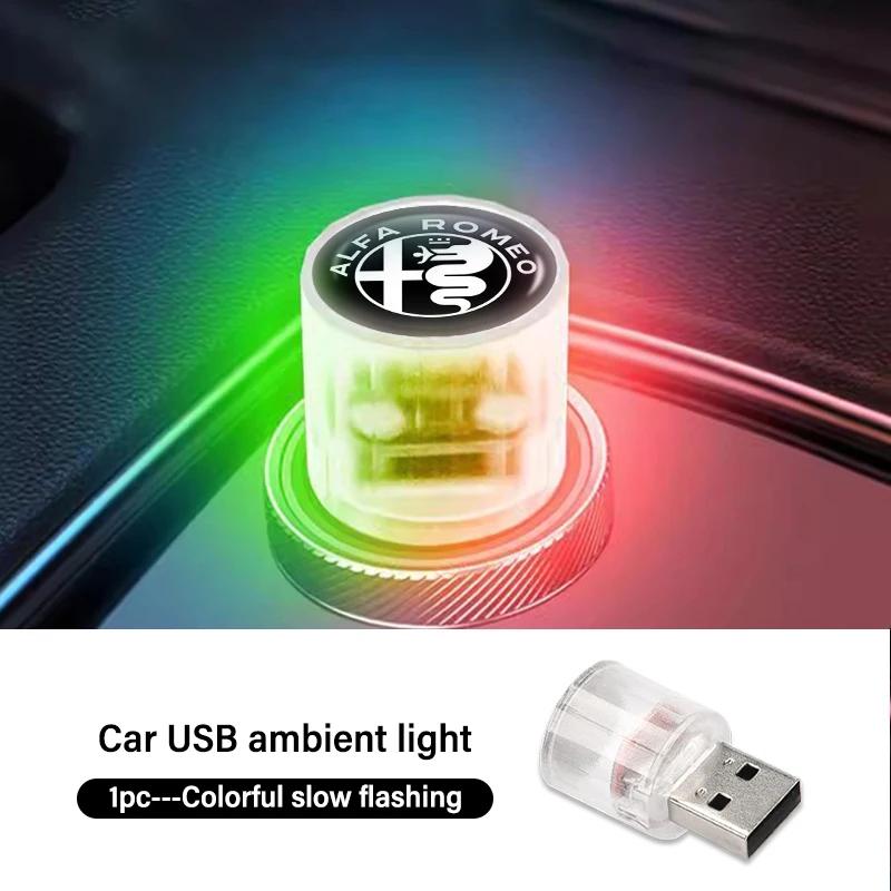 

For Alfa Romeo 2026 Hot Sticker For Alfa Romeo Mini USB LED Car Light Auto Interior Atmosphere Light Emergency Lighting Light 15